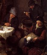 Adriaen van ostade Peasant Family in a Cottage Interior painting